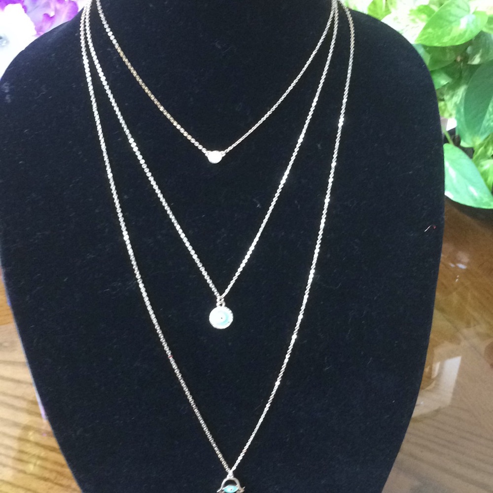 ❤️💔BEAUTIFUL THREE IN ONE NECKLACE WITH HAMZA💔❤️ - Picture 2 of 8